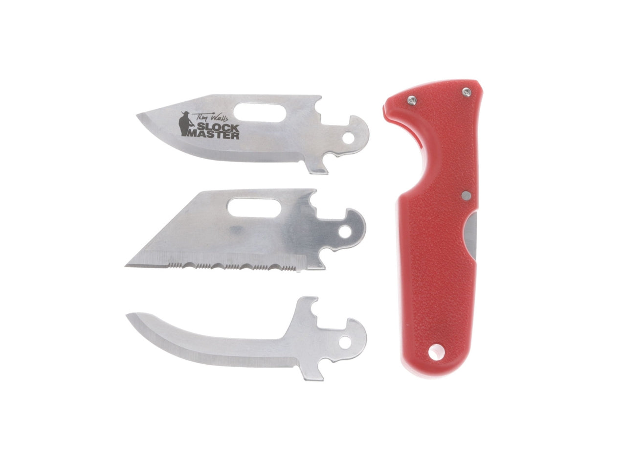 TIM WELLS SLOCK MASTER SKINNER CLICK N CUT / 6.5" OVERALL / 2.5" BLADE / 1.5MM THICK / 4" HIGH IMPACT ABS HANDLE / 420J2 STEEL / AMBI BELT CLIP/ *BLISTER PACK*