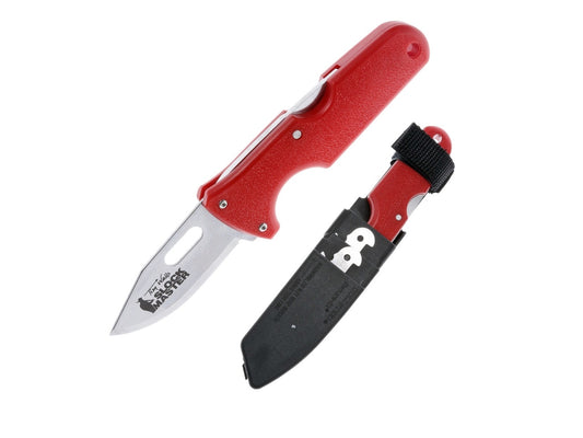 TIM WELLS SLOCK MASTER SKINNER CLICK N CUT / 6.5" OVERALL / 2.5" BLADE / 1.5MM THICK / 4" HIGH IMPACT ABS HANDLE / 420J2 STEEL / AMBI BELT CLIP/ *BLISTER PACK*