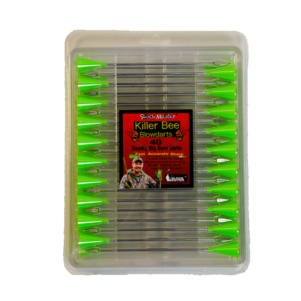 Blow Darts - Killer Bees Deadly Big Bore Hunting Razor Darts 40 Pack