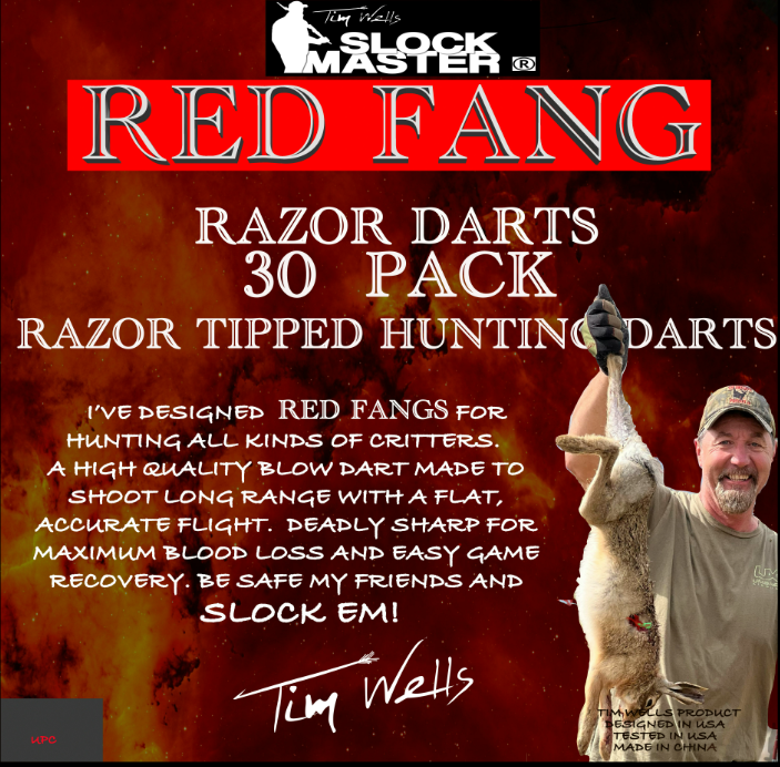 Red Fang Big Bore Blow Gun Darts 30 Pack