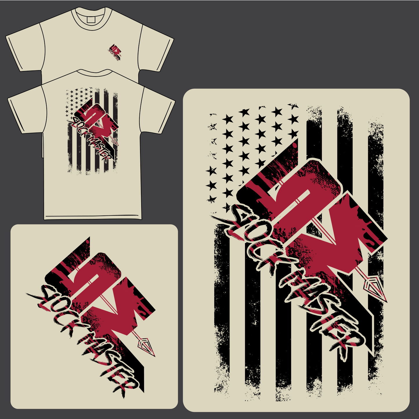 NEW! Slock Master American Flag Tee