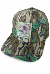 Mossy Oak Vintage Camo Hat with Turkey / Slock Master Logo Patch view 2