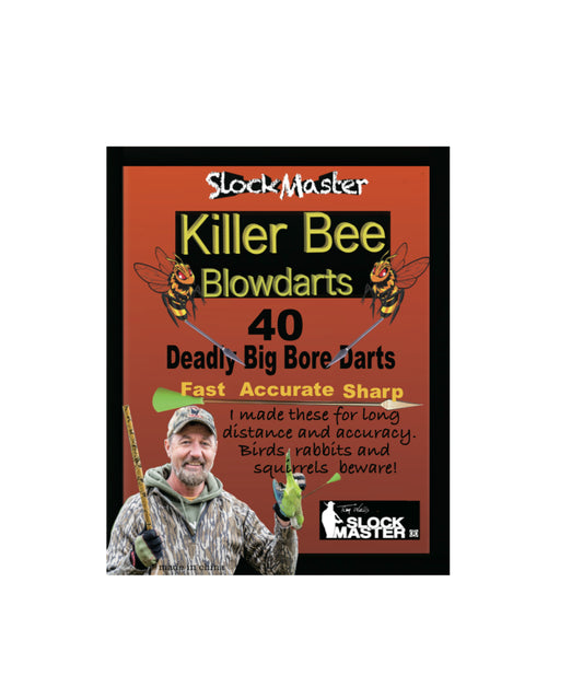 Blow Darts - Killer Bees Deadly Big Bore Hunting Razor Darts 40 Pack